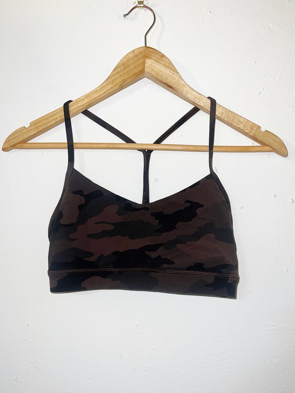 Lululemon Women's Camouflage Y Back Sports Bra - Black & Brown
